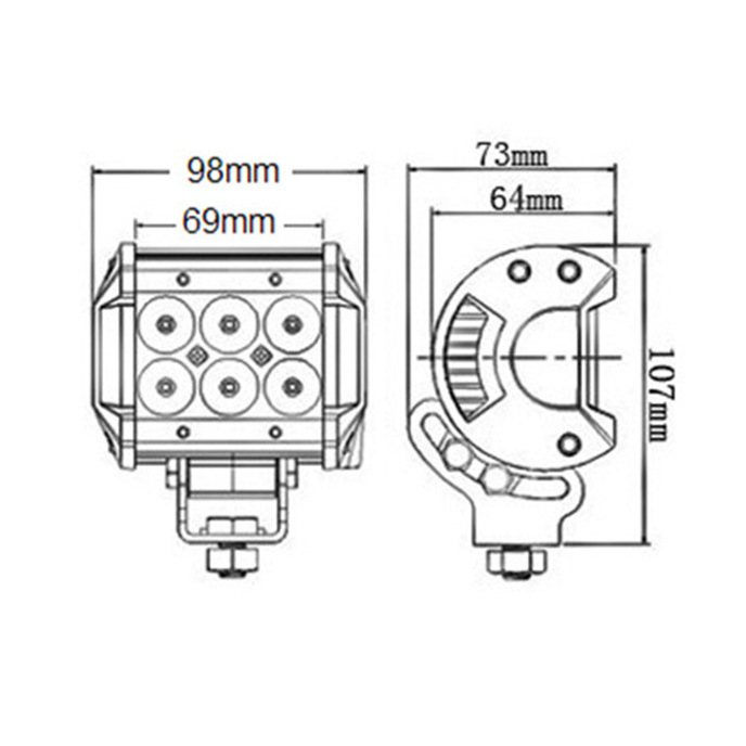 Agricultural Tractor led Work Lights - IP68, 270° swivel for Indonesian farms.